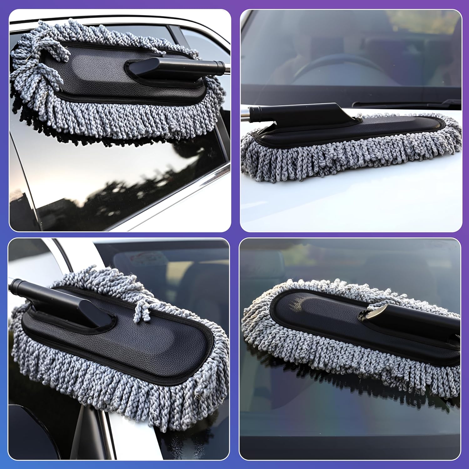 Super Soft Car Cleaning Multipurpose Car Cleaner Brush Exterior and Interior Extendable Handle for Cleaning