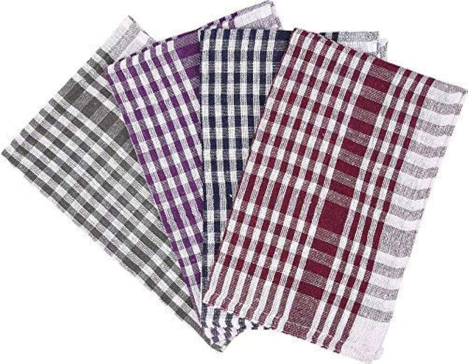 Kitchen Duster Wet Dry Cotton Cleaning Cloth/Mop Dish Towels, Cotton Checkered Pattern
