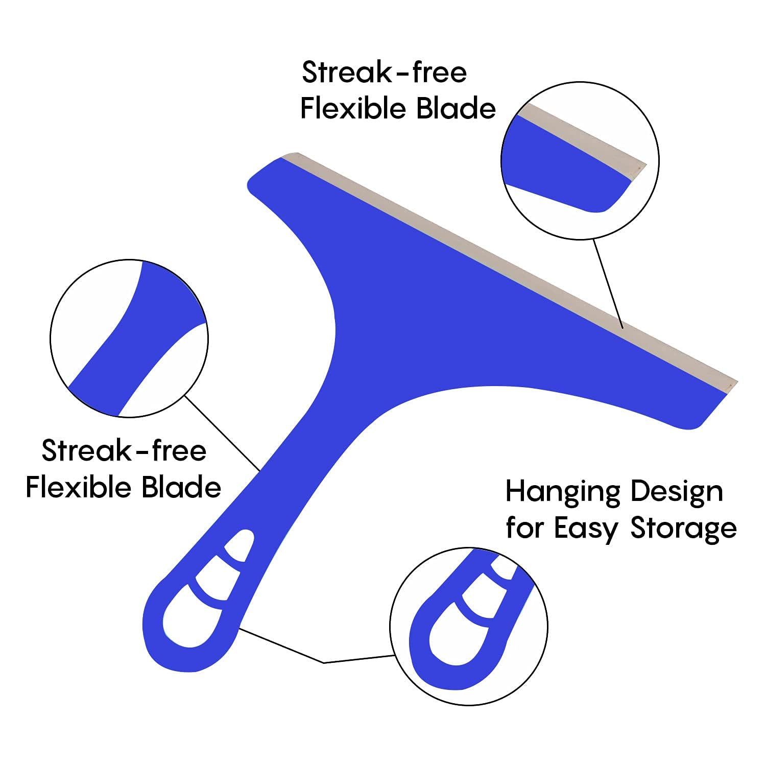 Premium Mini Kitchen Wipers | Soft Rubber Squeegee for Slab, Sink, Tiles, Bathroom & Car Windshield | Streak-Free Glass & Mirror Cleaner