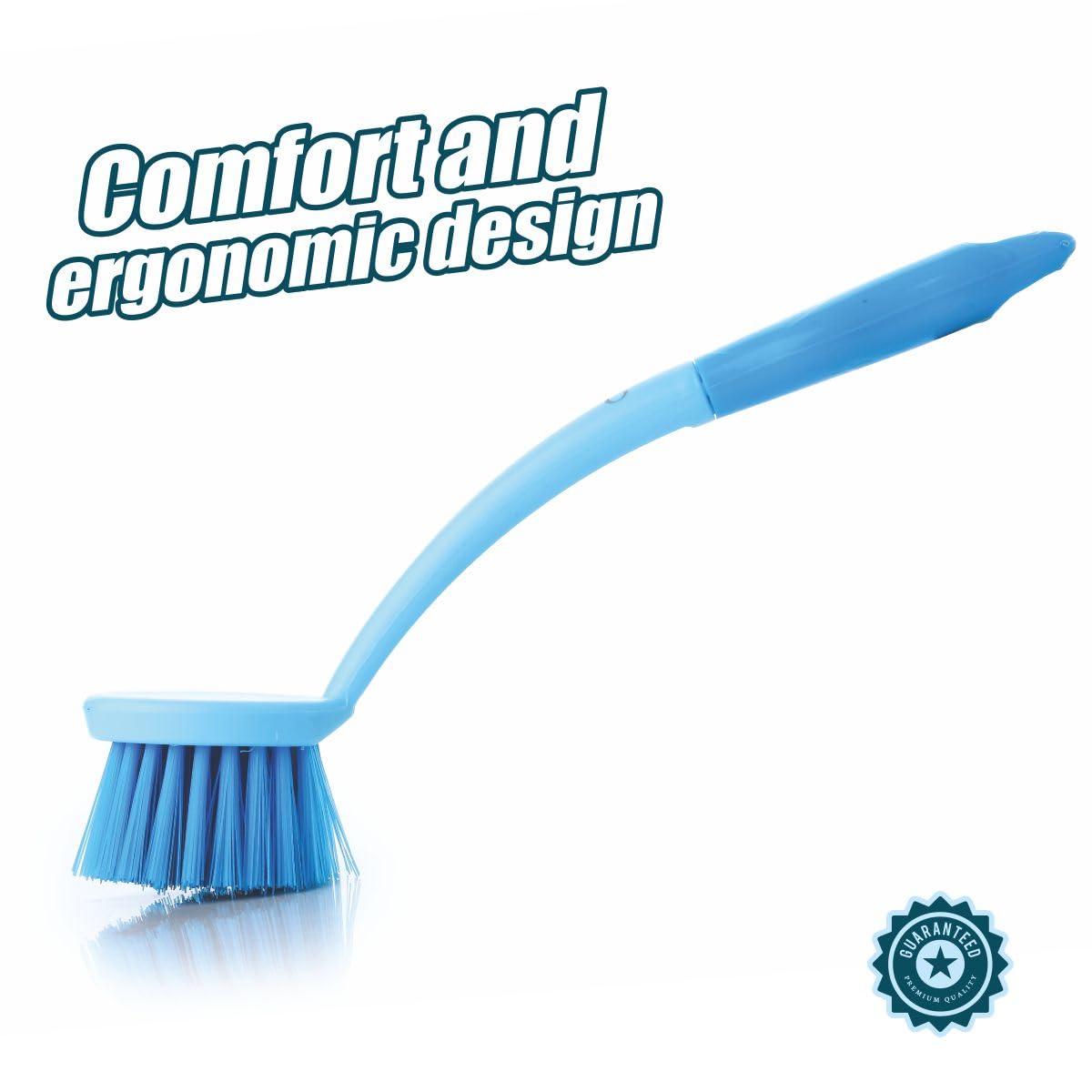 Dish & Kitchen Sink Brush with Comfortable Grip & Flexible Bristles, Tough Bristles for Stubborn Stains, Bathroom Tiles Cleaning Brush